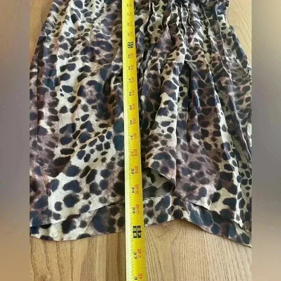 Isabel Marant Silk Tank Mini Dress Leopard Print Ruched Jafney 1 XS S Brown Slip - Picture 13 of 14